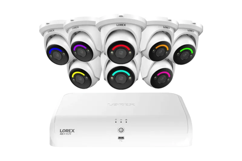 Lorex Fusion Series 4K 16-kanaligt (8 trådbundna + 8 Fusion Wi-Fi) 2TB trådbundet system med H12 trådbundna 4K IP-turretkameror