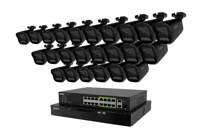 Lorex Connect X Series 4K 32-Channel Wired NVR System with X3 Bullet Security Cameras - 8TB