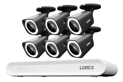 Sistema NVR cablato Lorex Connect V Series 4K a 8 canali con telecamere bullet PoE 4K V3 - 1TB