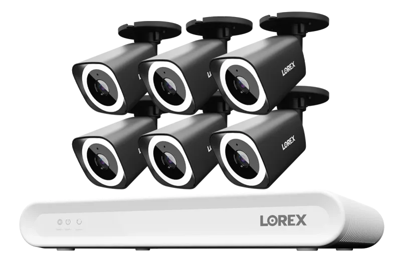 Sistema NVR cablato Lorex Connect V Series 4K a 8 canali con telecamere bullet PoE 4K V3 - 1TB