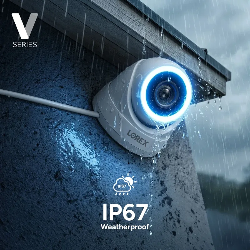 Lorex Connect (Nuova App) | Serie V | Sistema NVR 8Ch 4K | 3 Telecamere Dome PoE V5