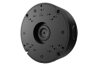 Round Junction Box for Motorized Varifocal and Dual-Lens Turret Cameras (Metal)