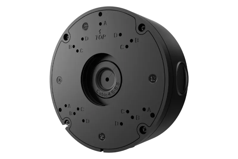 Round Junction Box for Motorized Varifocal and Dual-Lens Turret Cameras (Metal)