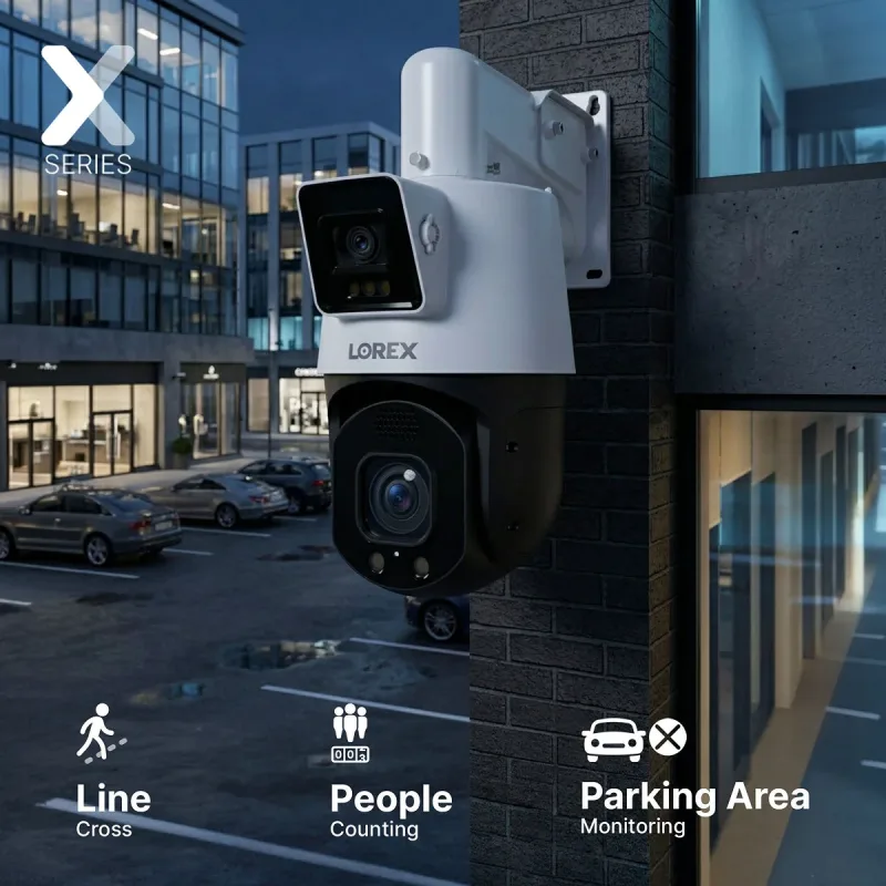 Telecamera PTZ Lorex Connect X Series 2K+ con doppio obiettivo e zoom ottico 30×