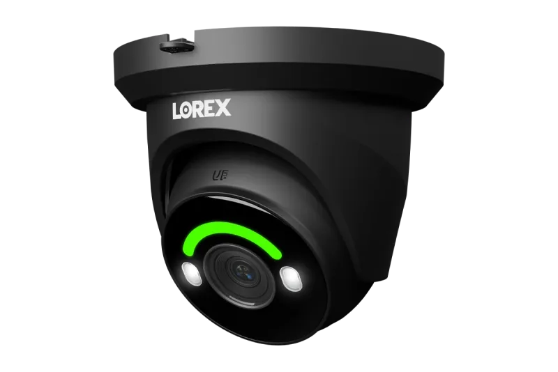 Lorex H12 4K IP kablet turret-sikkerhedskamera med intelligent sikkerhedsbelysning og intelligent bevægelsesregistrering