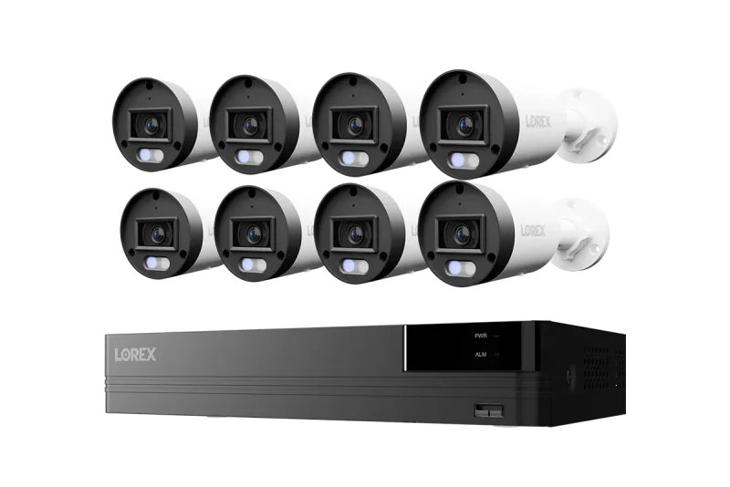 Lorex Connect U Series 4K 8-kanals kablet NVR-system med U3 2K+ PoE-bulletkameraer - 2TB