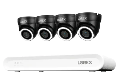 Sistema NVR con cable Lorex Connect V Series 4K de 8 canales con cámaras turret PoE 4K V3 - 1TB