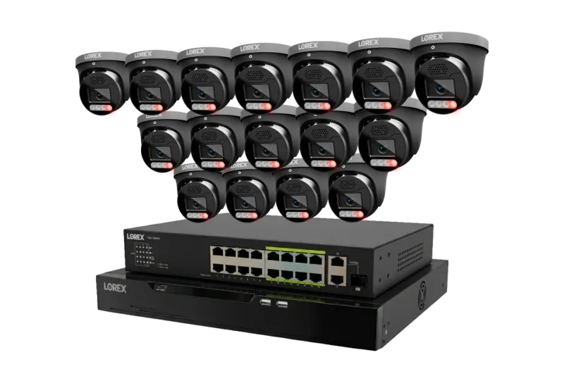 Lorex Connect X Series 4K 32-kanals kablet NVR-system med X5-turretkameraer - 8TB