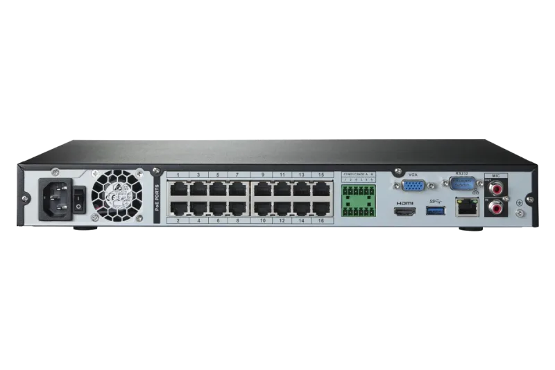 Lorex 4K (32 Camera Capable) Elite Series 6TB NVR with 16 Channel PoE Switch