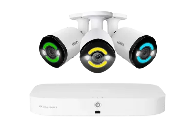 Lorex 4K+ 12MP 16-kamera-system (8 kablede + 8 Fusion Wi-Fi) 2TB kablet NVR-system med tre H30 IP-bulletkameraer - Amazon