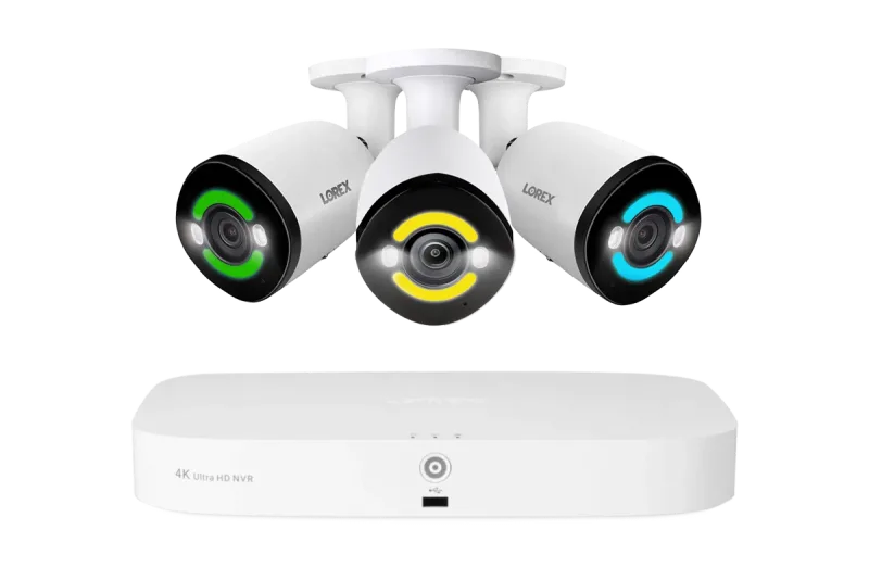 Lorex 4K+ 12MP 16 Camera Capable (8 Wired + 8 Fusion Wi-Fi ) 2TB Wired NVR System with Three H30 IP Bullet Cameras - Amazon