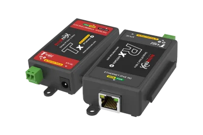 Single Port IP & PoE over 2-wire Set (300m/1000ft end-to-end converters)