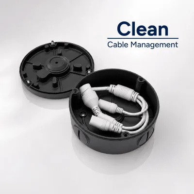 Round Junction Box for Fixed-Lens Cameras (Metal)