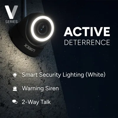 Lorex Connect (uusi sovellus) | V-sarja | 8Ch 4K NVR -järjestelmä | 3 mustaa IP PoE -kameraa