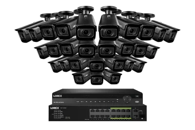 Lorex 4K (32 Camera Capable) 6TB Wired NVR System with Nocturnal 3 Smart IP Bullet Cameras Featuring Motorized Varifocal Lens and 30FPS Recording