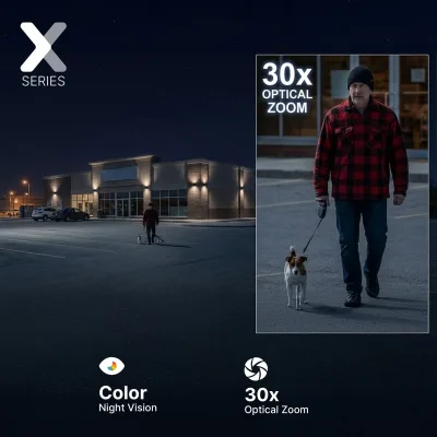 Lorex Connect X Series Cámara PTZ PoE 4K con zoom óptico 30×