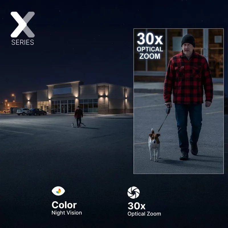 Lorex Connect X Series Cámara PTZ PoE 4K con zoom óptico 30×