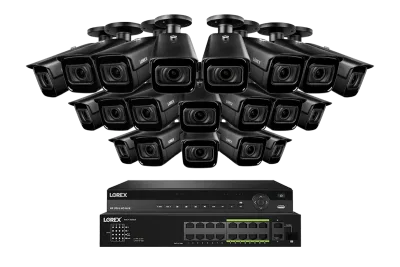 Lorex 4K (32 Camera Capable) 6TB Wired NVR System with Nocturnal 3 Smart IP Bullet Cameras Featuring Motorized Varifocal Lens and 30FPS Recording