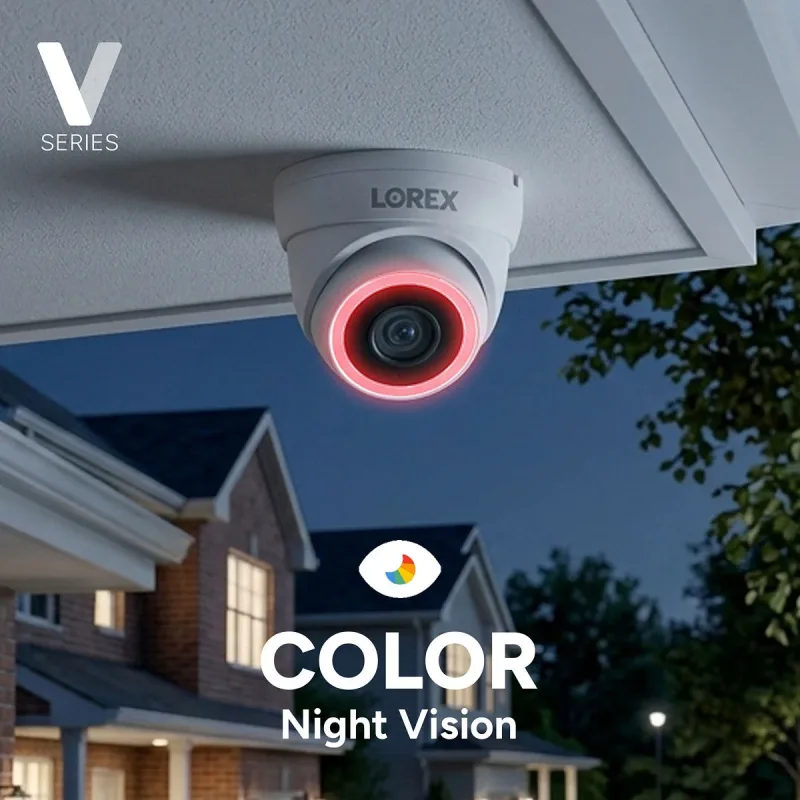 Lorex Connect V -sarja 4K 8-kanavainen langallinen NVR-järjestelmä V5 4K PoE -turret-kameroilla - 1TB