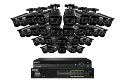 Lorex 4K (32 Camera Capable) 6TB Wired NVR System with Nocturnal 3 Smart IP Bullet Cameras Featuring Motorized Varifocal Lens and 30FPS Recording