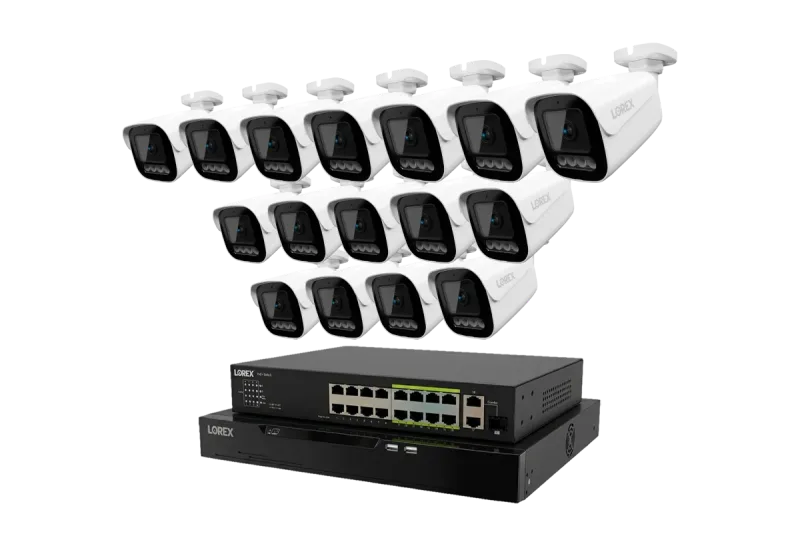 Lorex Connect X Series 4K 32-Channel Wired NVR System with X3 Bullet Security Cameras - 8TB