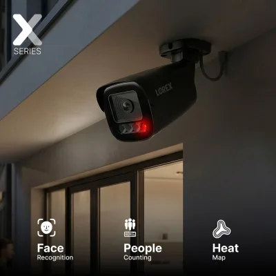Lorex Connect X5 4K PoE 槍型攝影機配 Color Night IQ+ - 白色/黑色