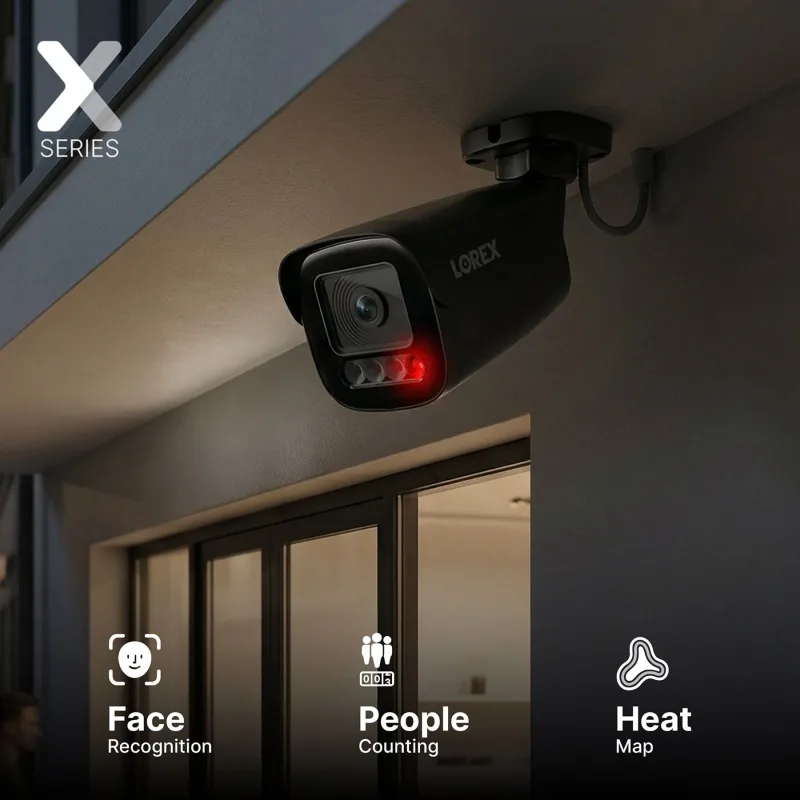 Lorex Connect X5 4K PoE 槍型攝影機配 Color Night IQ+ - 白色/黑色