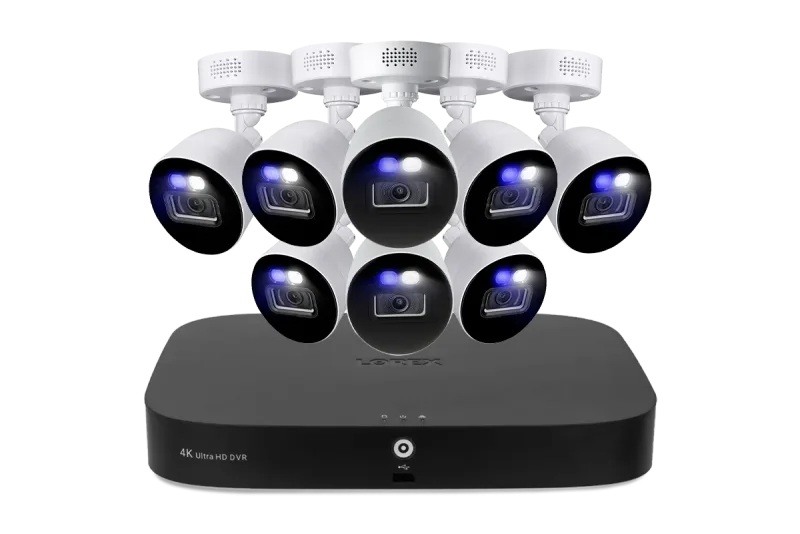 Lorex Classic Fusion 4K 20-Channel (16 Wired + 4 Wi-Fi) 1TB Wired DVR System with Active Deterrence Bullet Cameras
