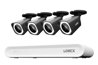 Sistema NVR cablato Lorex Connect V Series 4K a 8 canali con telecamere bullet PoE 4K V3 - 1TB
