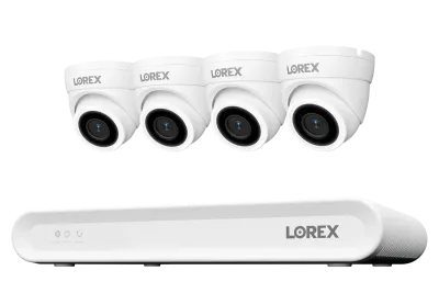 Sistema NVR con cable Lorex Connect V Series 4K de 8 canales con cámaras turret PoE 4K V3 - 1TB