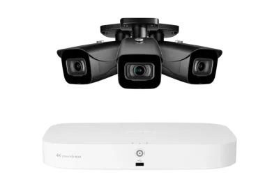 Lorex 4K 可連接16部攝影機（8部有線及8部Fusion Wi-Fi）2TB 有線 NVR 系統，配備3部 IP 槍型攝影機 - Amazon