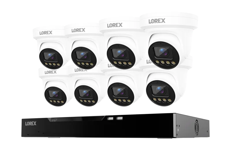 Lorex Connect X Series 4K 16-Channel Wired NVR System with X3 Turret Security Cameras - 4TB