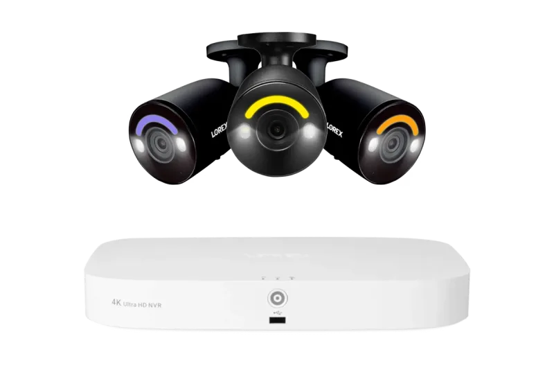 Lorex 4K 16 Camera Capable (8 Wired and 8 Fusion Wi-Fi) 2TB Wired NVR System with 3 Bullet Cameras Featuring Smart Security Lighting - Amazon