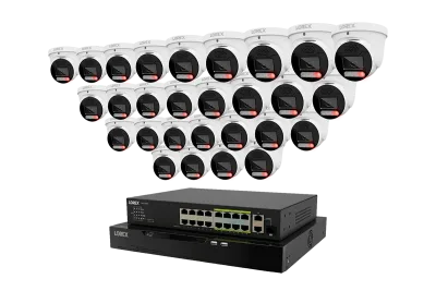 Lorex Connect X Series 4K 32-kanals kablet NVR-system med X5-turretkameraer - 8TB