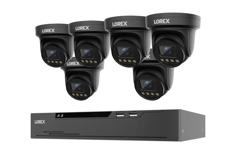 Lorex Connect X Series 4K 8-Channel Wired NVR System with X3 Turret Security Cameras - 2TB