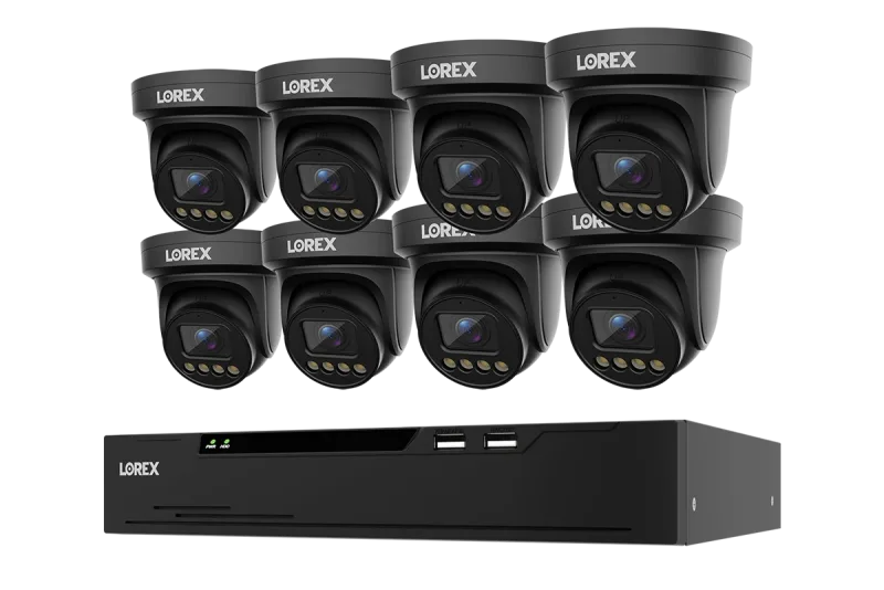 Lorex Connect X Series 4K 8-Channel Wired NVR System with X3 Turret Security Cameras - 2TB