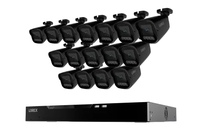 Lorex Connect X Series 4K 16-kanals kablet NVR-system med X3 bullet-sikkerhedskameraer - 4TB