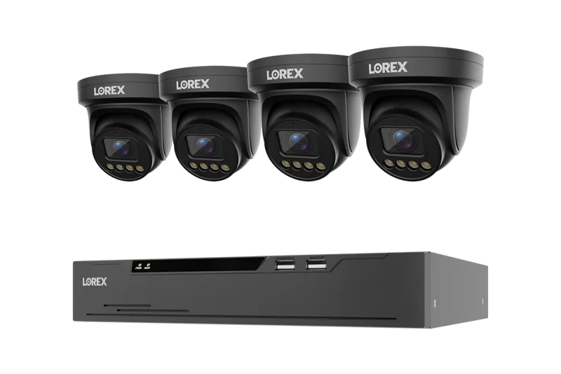 Lorex Connect X Series 4K 8-Channel Wired NVR System with X3 Turret Security Cameras - 2TB