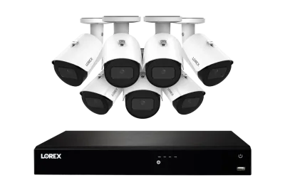 Lorex Fusion Series NVR med syv IP-bulletkameraer - 4K 16-kanals 4TB kablet system - Amazon