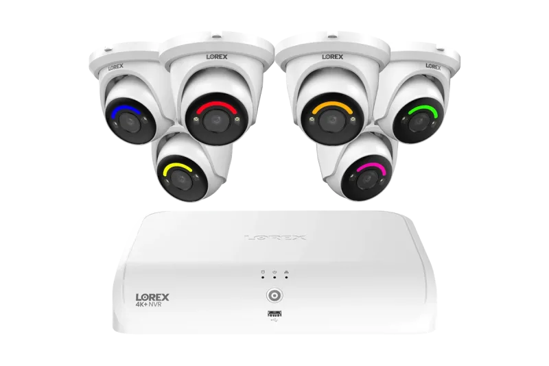 Lorex Fusion Series 4K 16-kanaligt (8 trådbundna + 8 Fusion Wi-Fi) 2TB trådbundet system med H12 trådbundna 4K IP-turretkameror