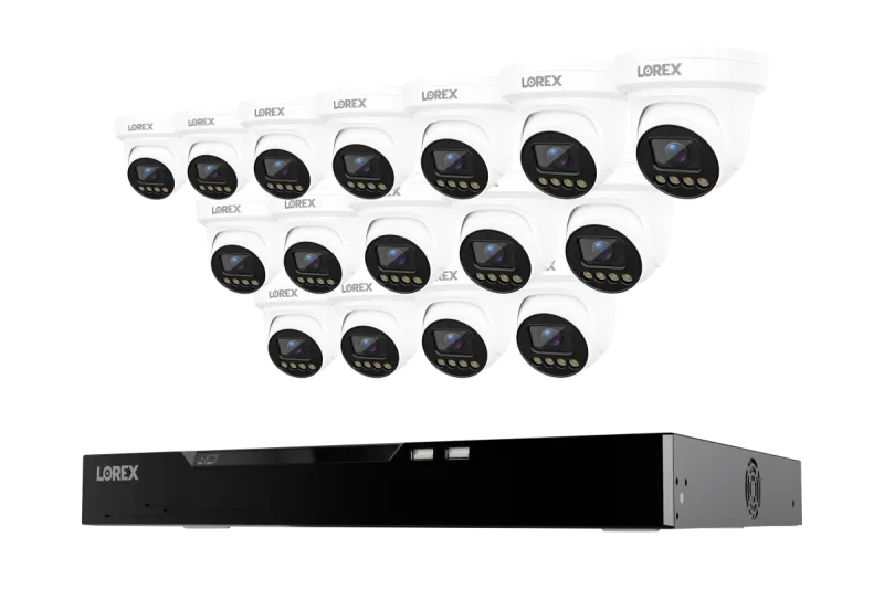 Lorex Connect X Series 4K 16-Channel Wired NVR System with X3 Turret Security Cameras - 4TB