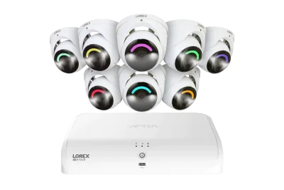 Lorex 4K+ 12MP 16 Camera Capable (8 Wired + 8 Fusion Wi-Fi ) 2TB Wired NVR System with H30 IP Turret Cameras