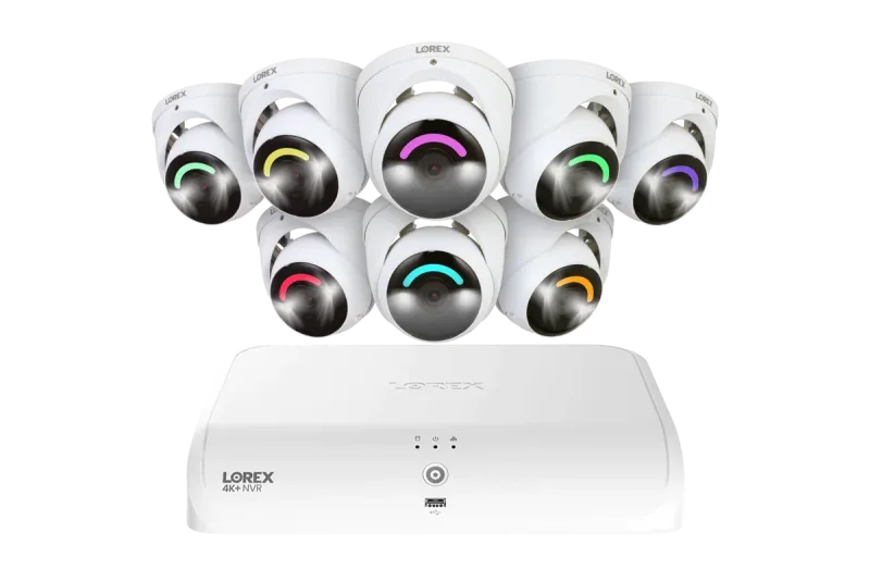 Lorex 4K+ 12MP 16 Camera Capable (8 Wired + 8 Fusion Wi-Fi ) 2TB Wired NVR System with H30 IP Turret Cameras