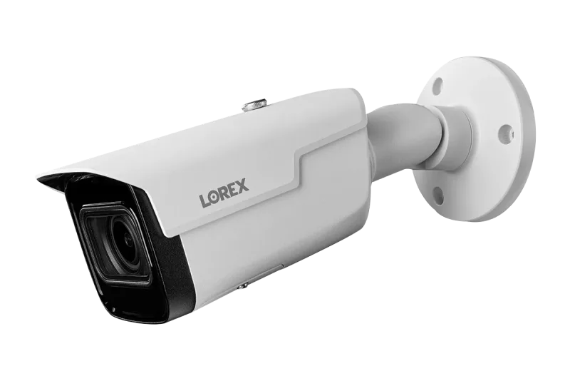 Sistema NVR con cable Lorex 4K (compatible con 16 cámaras) de 6TB con 3 cámaras IP tipo bala inteligentes Nocturnal con objetivo varifocal motorizado