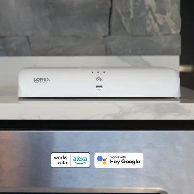 Lorex 4K Fusion 2TB Wired NVR System with 4K IP Bullet Smart Security Lighting Cameras