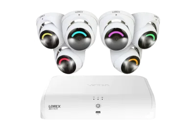 Lorex 4K+ 12MP 16 Camera Capable (8 Wired + 8 Fusion Wi-Fi ) 2TB Wired NVR System with H30 IP Turret Cameras