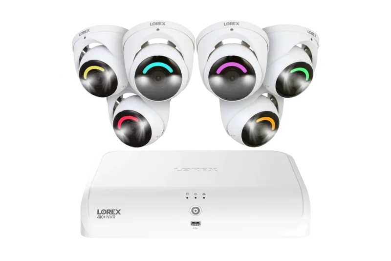 Lorex 4K+ 12MP 16 Camera Capable (8 Wired + 8 Fusion Wi-Fi ) 2TB Wired NVR System with H30 IP Turret Cameras