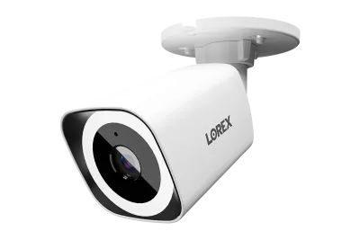 Lorex Connect V3 4K kablet PoE-bulletkamera med smart sikkerhedsbelysning - hvid/sort