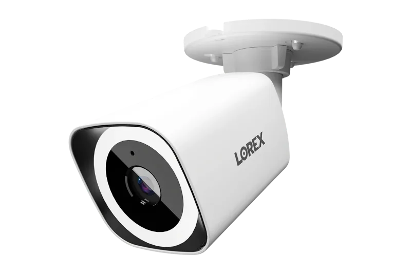 Lorex Connect V3 4K kablet PoE-bulletkamera med smart sikkerhedsbelysning - hvid/sort