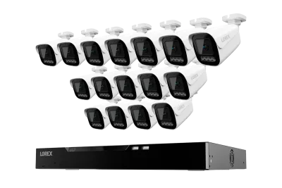 Lorex Connect X Series 4K 16-kanals kablet NVR-system med X3 bullet-sikkerhedskameraer - 4TB